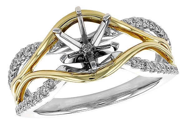 E282-99977: F197-49023 WITH WG RING / YG TRIM .25 TW