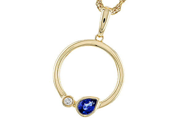 E283-84532: NECKLACE .26 SAPPHIRE .28 TGW