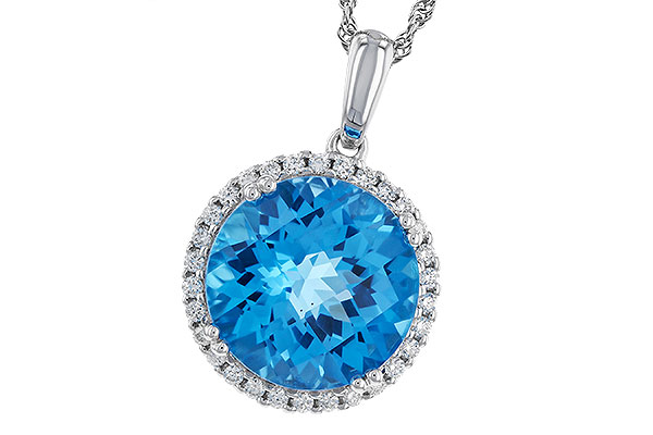 E283-85414: NECKLACE 7.20 BLUE TOPAZ 7.44 TGW (12MM RD)