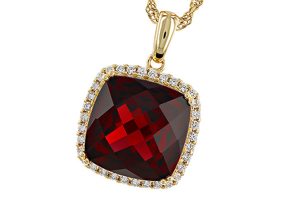 E283-85423: NECKLACE 9.26 GARNET 9.51 TGW (12MM CU)