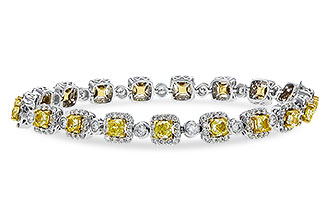 E283-86323: BRACELET 4.37 FANCY YELLOW DIAS 7.12 TW (7")