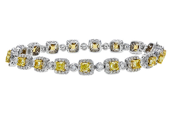 E283-86323: BRACELET 4.37 FANCY YELLOW DIAS 7.12 TW (7")