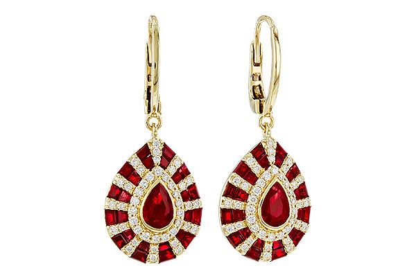 E283-86350: EARR 2.98 TW RUBY 3.42 TGW