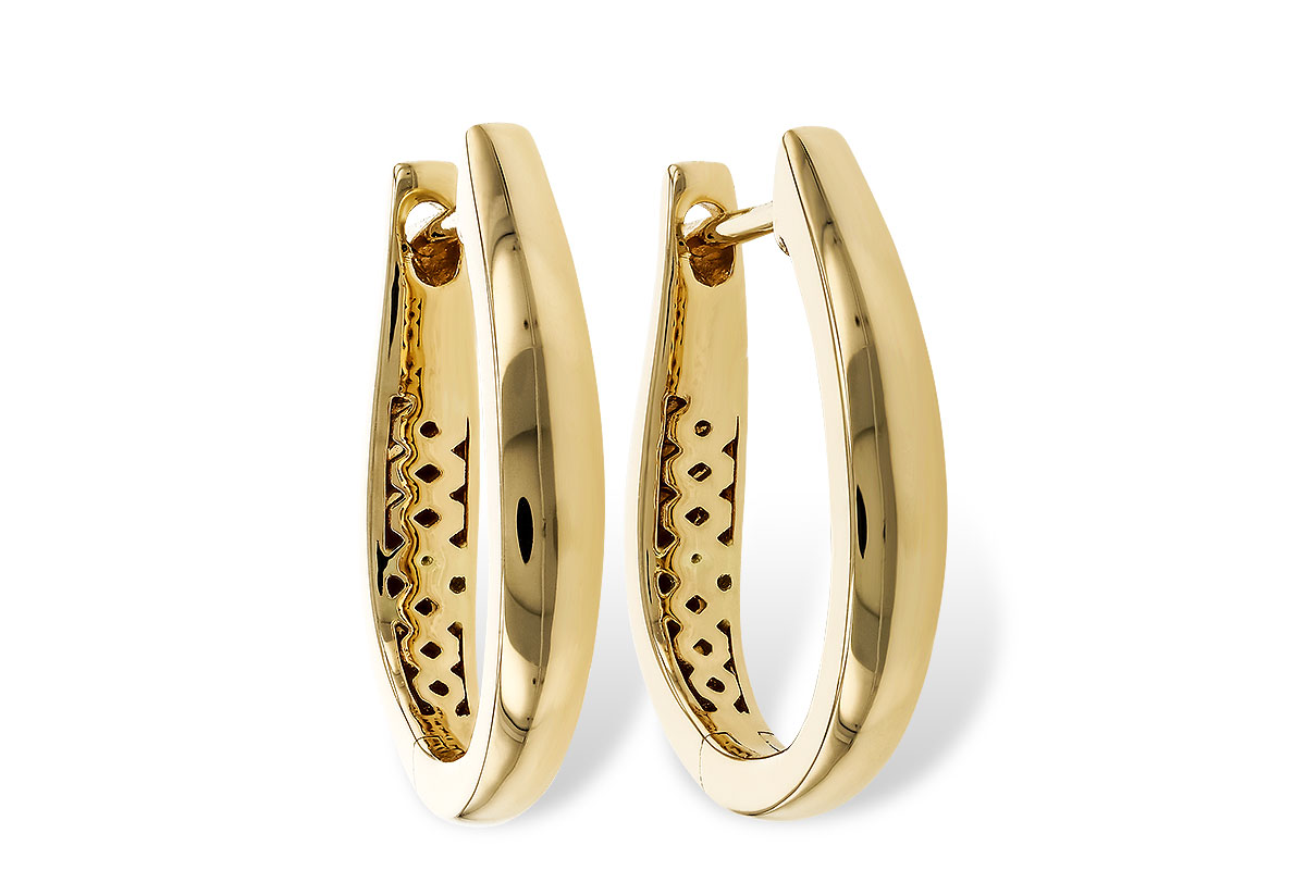 E283-88168: GOLD EARRINGS (17MM)