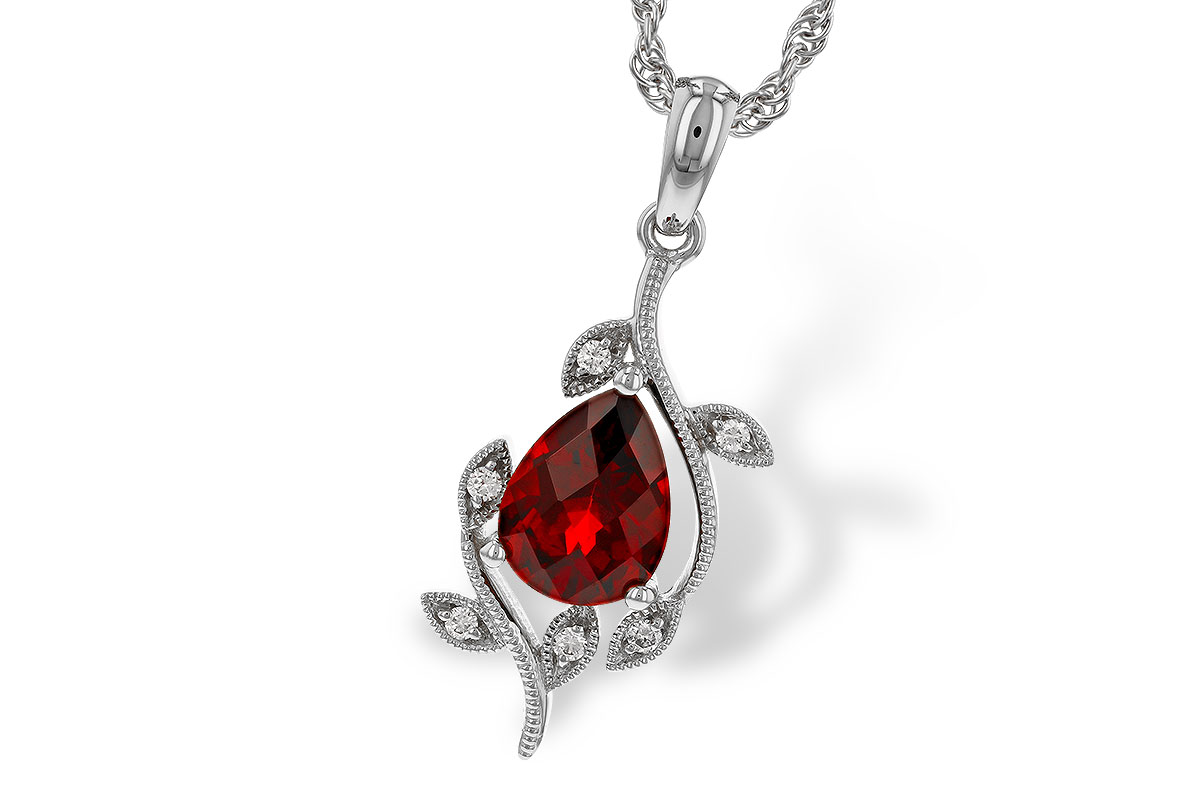 E283-89023: NECKLACE 1.34 GARNET 1.39 TGW (8X6MM GAR)