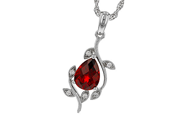 E283-89023: NECKLACE 1.34 GARNET 1.39 TGW (8X6MM GAR)