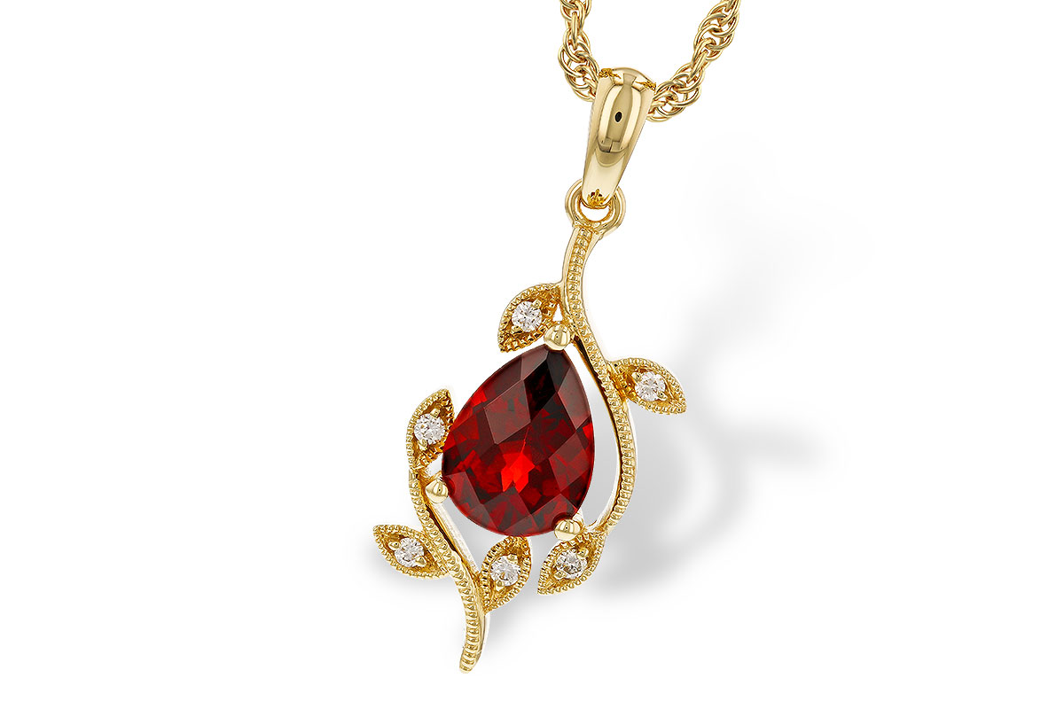E283-89023: NECKLACE 1.34 GARNET 1.39 TGW (8X6MM GAR)