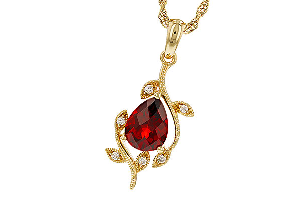 E283-89023: NECKLACE 1.34 GARNET 1.39 TGW (8X6MM GAR)