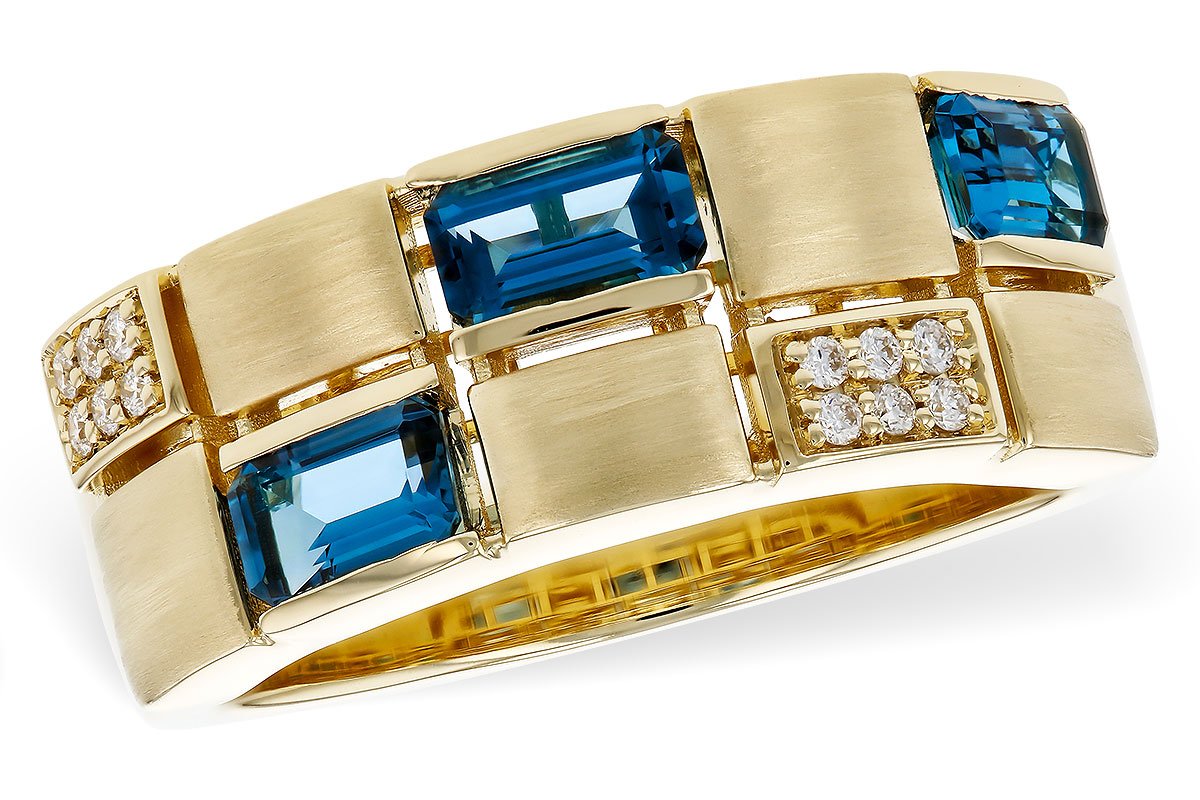 E283-89068: LDS RG .94 LONDON BLUE TOPAZ 1.00 TGW