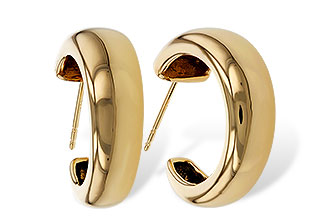 E283-89923: GOLD EARRINGS (20MM)