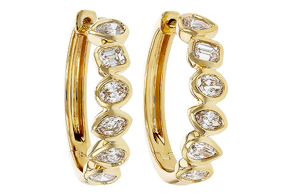 E284-73550: EARRINGS 1.10 TW FANCY CUT DIAS