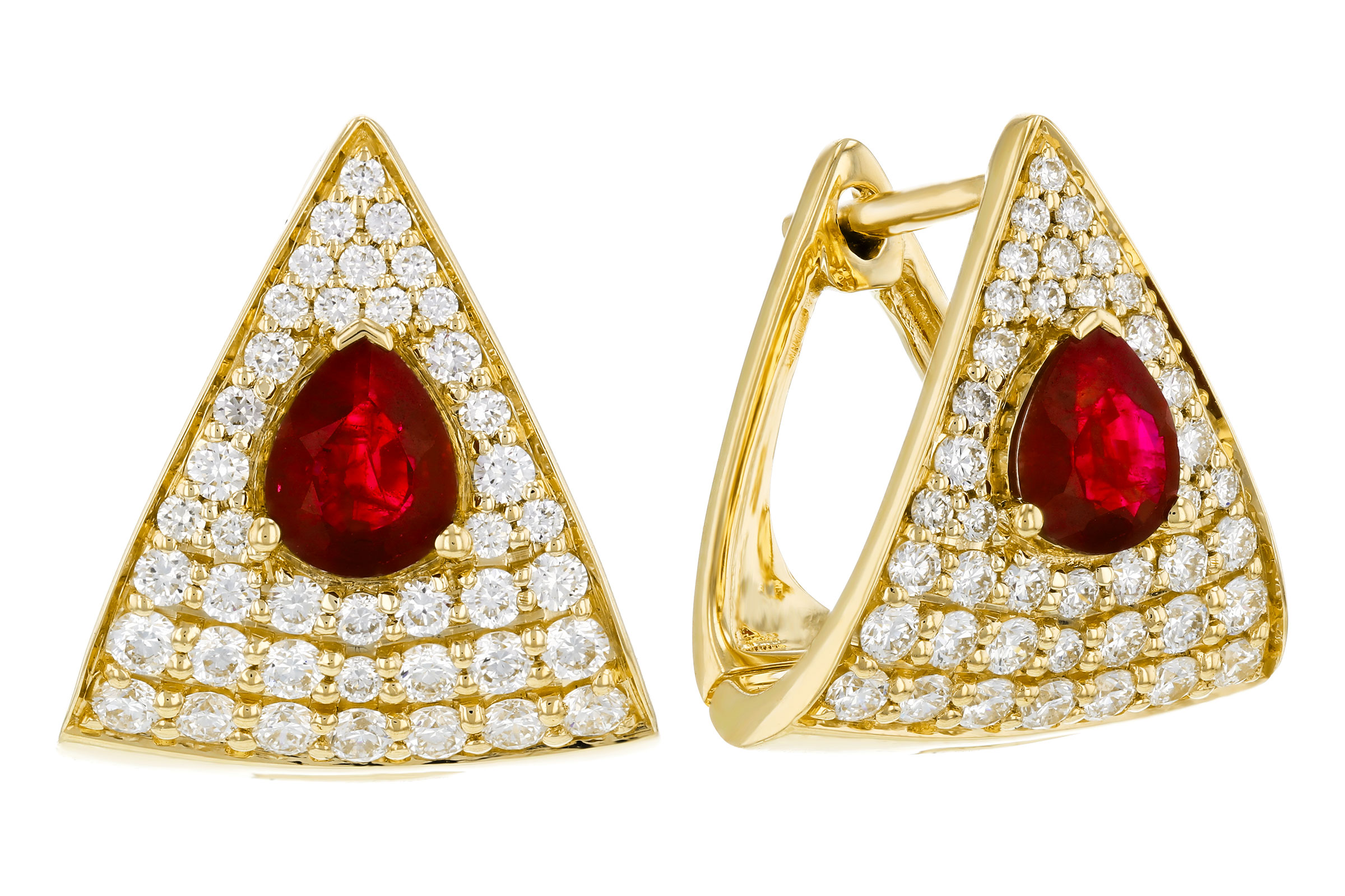 E284-75432: EARRINGS .63 TW RUBY 1.18 TGW (5x4MM RU)