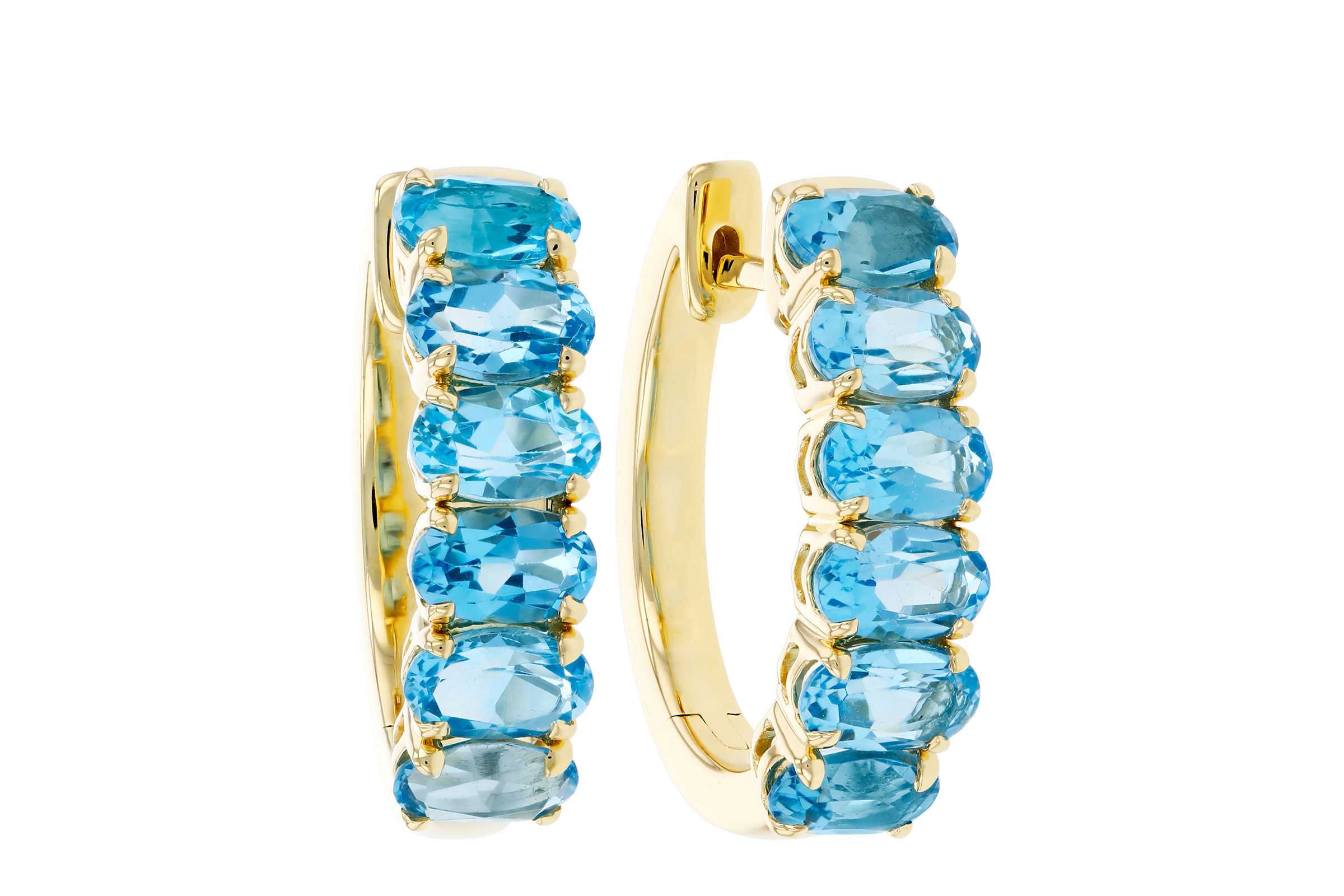 E284-76332: EARRINGS 2.94 TW BLUE TOPAZ (5x3MM BT)