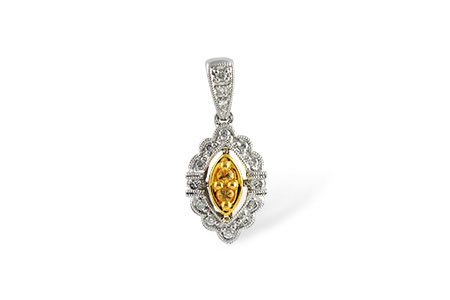 F195-70823: PENDANT .07 YELLOW SAPP .22 TGW
