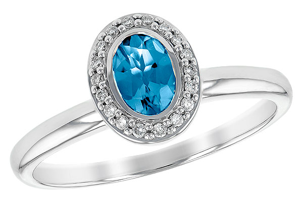 F195-72723: LDS RG .43 BLUE TOPAZ .50 TGW