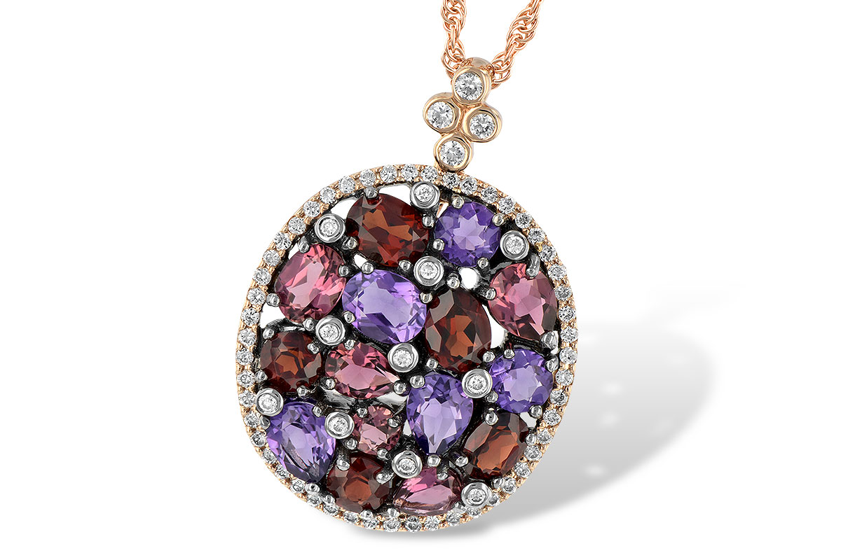 F196-59986: NECK 2.49 SEMI-PRECIOUS 2.78 TGW