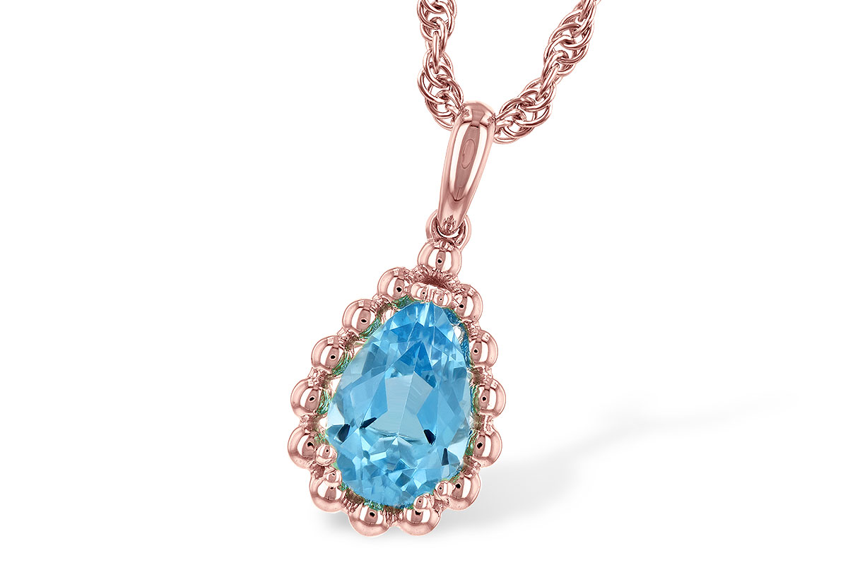 F198-40895: NECKLACE 1.55 CT BLUE TOPAZ