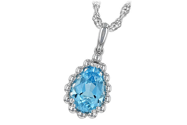 F198-40895: NECKLACE 1.55 CT BLUE TOPAZ