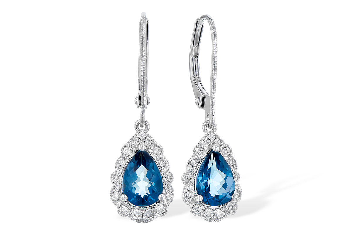 F282-08177: EARR 1.48 TW LONDON BLUE TOPAZ 1.63 TGW