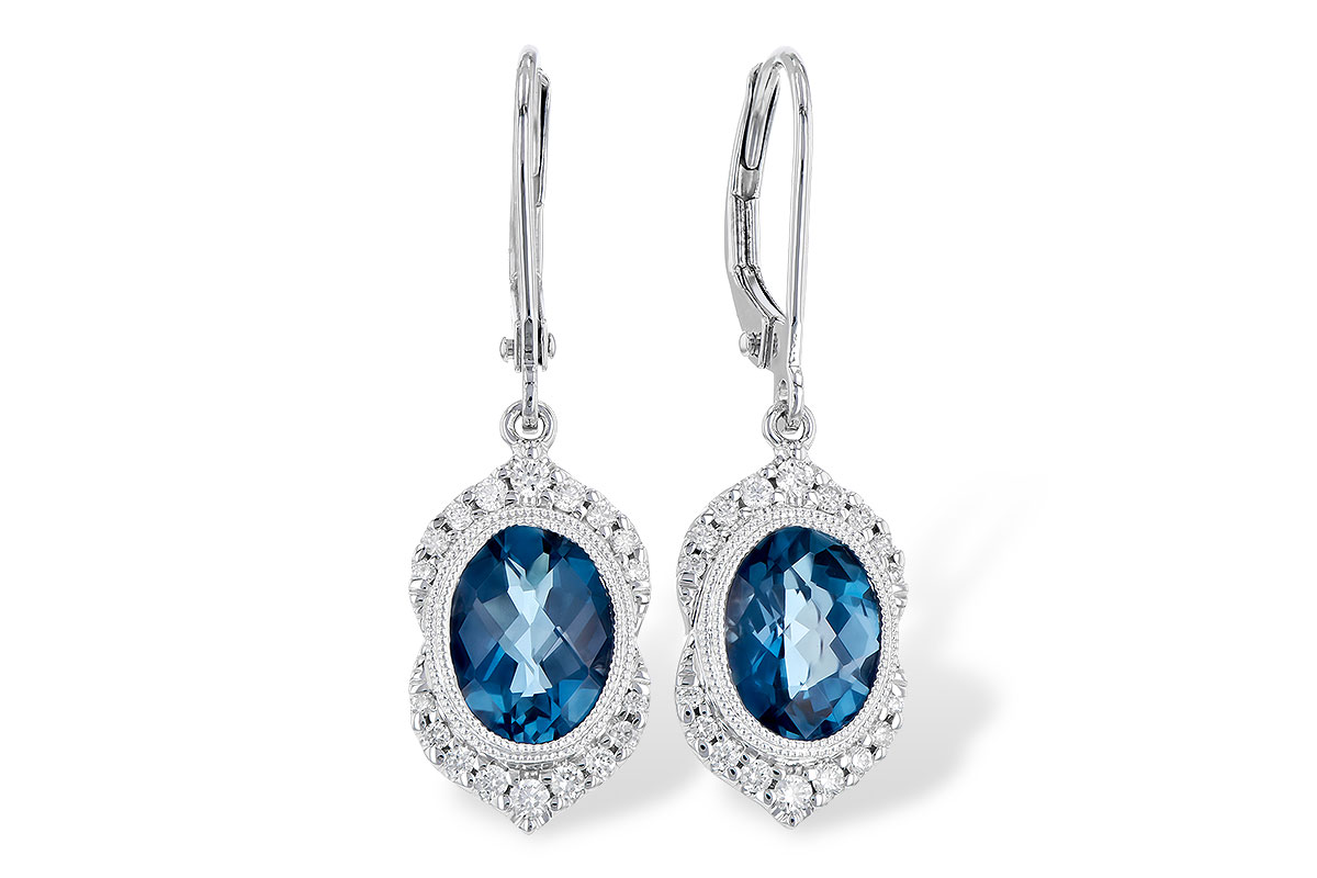 F282-09068: EARR 2.45 LONDON BLUE TOPAZ 2.64 TGW