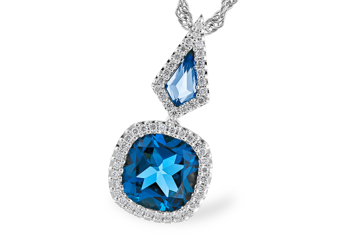 F282-95377: NECK 2.24 TW LONDON BLUE TOPAZ 2.40 TGW