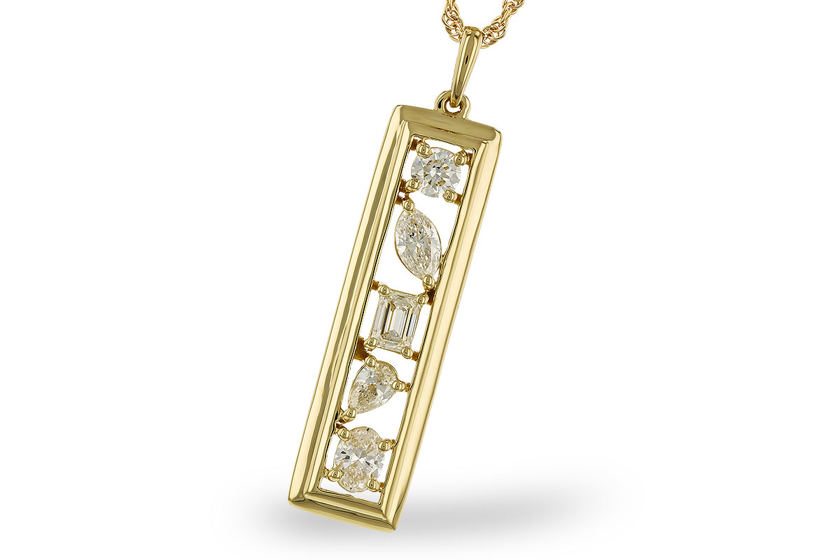 F282-99932: NECKLACE .85 TW FANCY CUT DIAMONDS