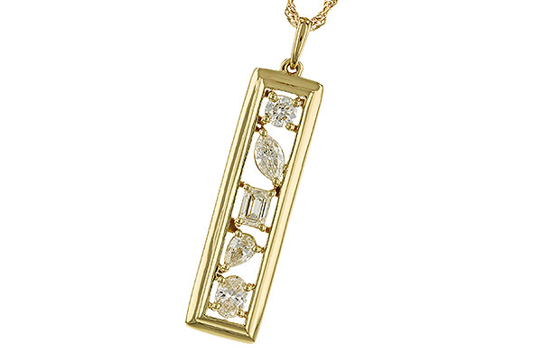 F282-99932: NECKLACE .85 TW FANCY CUT DIAMONDS