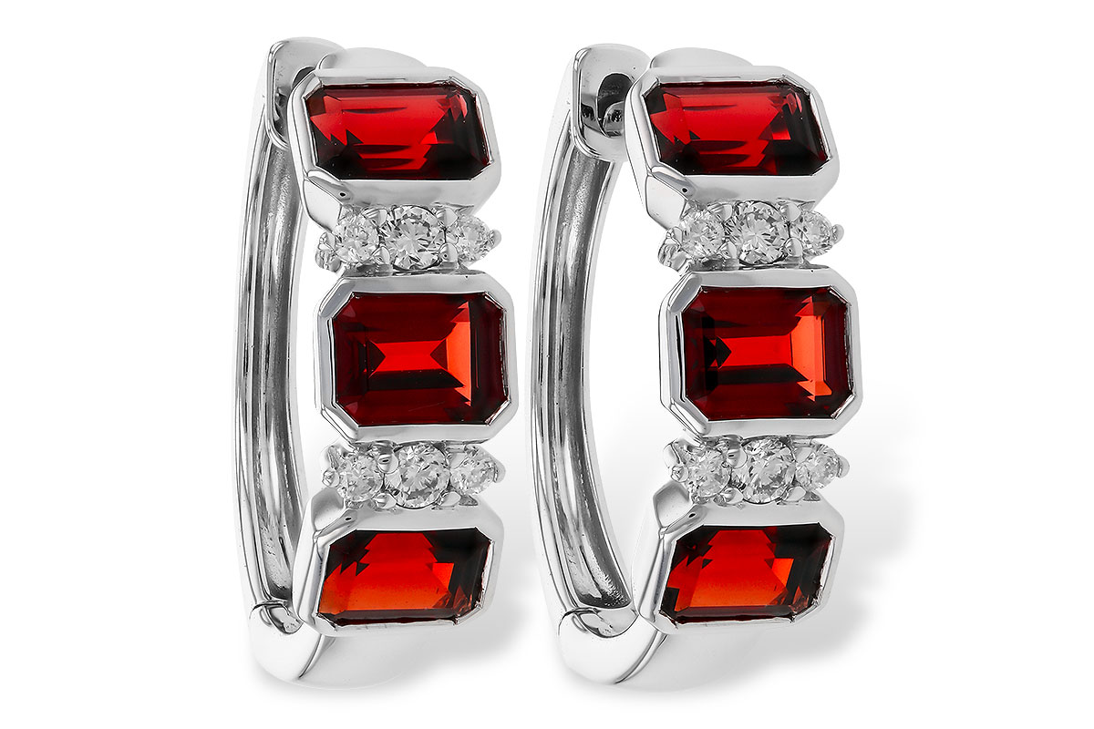 F283-84514: EARRING 1.50 TW GARNET 1.61 TGW