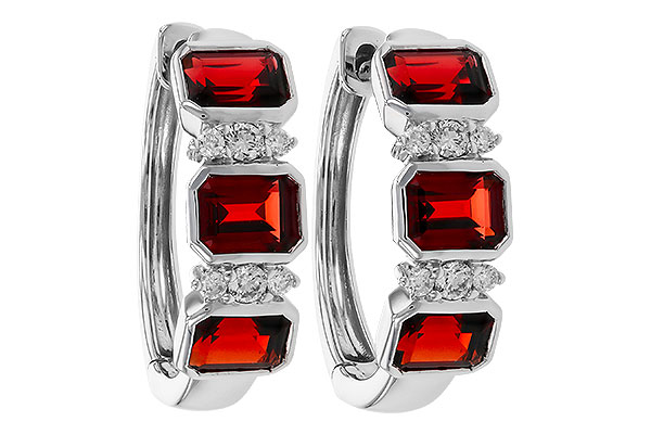 F283-84514: EARRING 1.50 TW GARNET 1.61 TGW