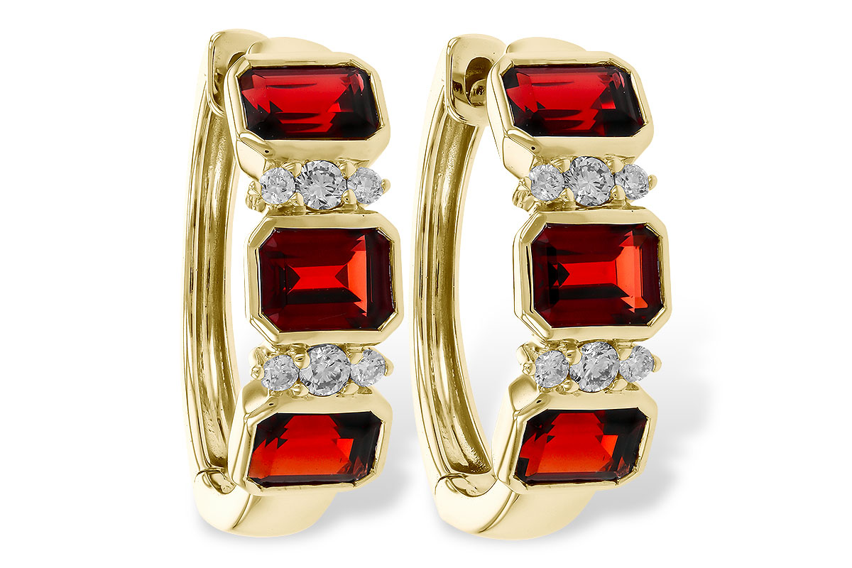 F283-84514: EARRING 1.50 TW GARNET 1.61 TGW
