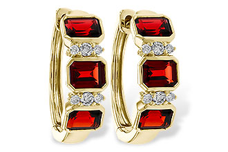 F283-84514: EARRING 1.50 TW GARNET 1.61 TGW