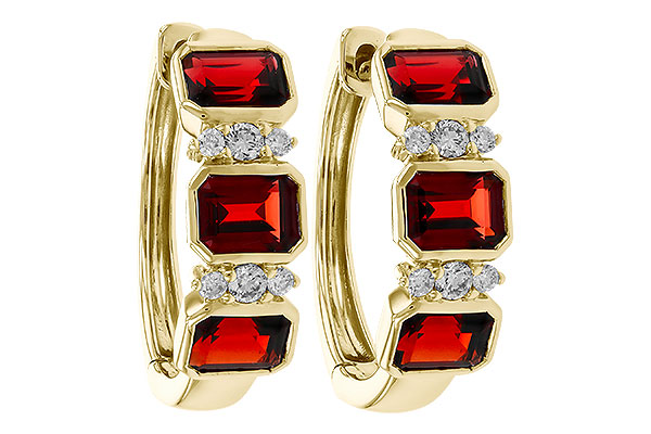 F283-84514: EARRING 1.50 TW GARNET 1.61 TGW