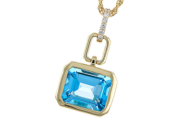 F283-86359: NECKLACE 3.26 BLUE TOPAZ 3.30 TGW (10x8MM BT)
