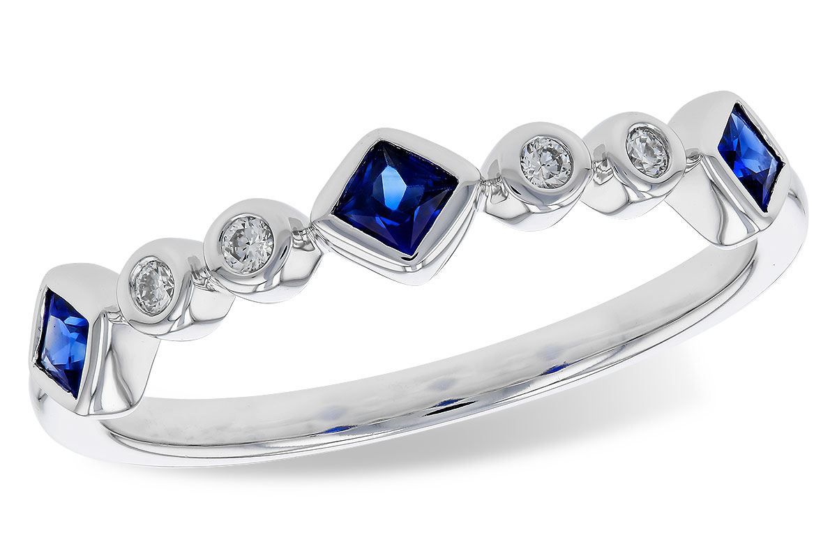 F283-87186: LDS WED RG .25 SAPPHIRE .30 TGW