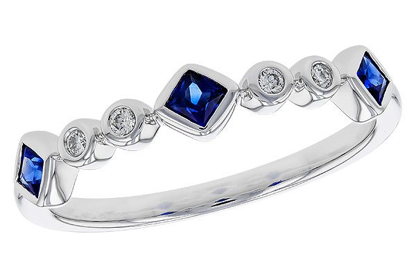 F283-87186: LDS WED RG .25 SAPPHIRE .30 TGW