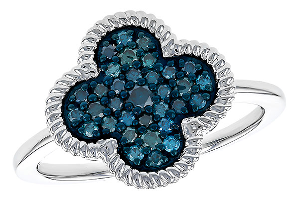 F283-87259: LDS DIA RG .33 TW BLUE DIAMONDS