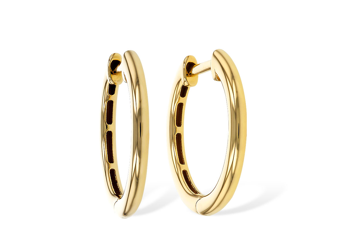 F283-89923: GOLD EARRINGS (16MM)