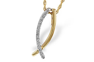 F283-89932: NECKLACE .25 TW