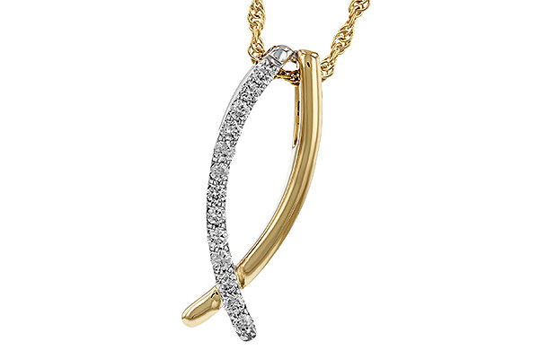 F283-89932: NECKLACE .25 TW