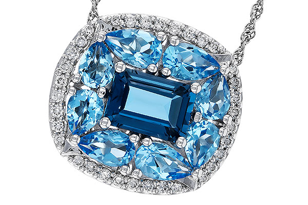 F283-90859: NECKLACE 2.59 TW BLUE TOPAZ 2.75 TGW