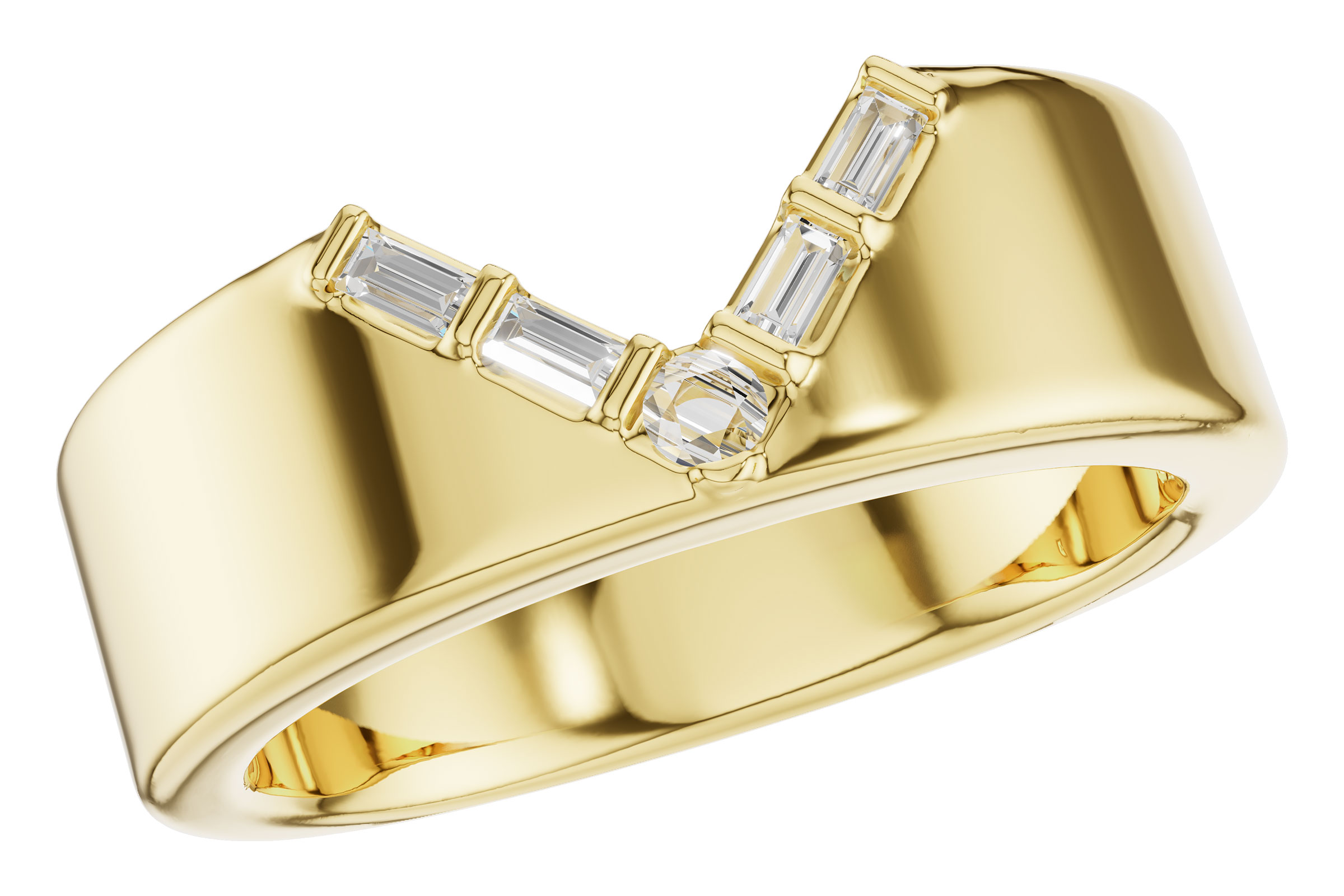 F284-74486: LDS DIA WED RG .07 BAGUETTE .11 TW