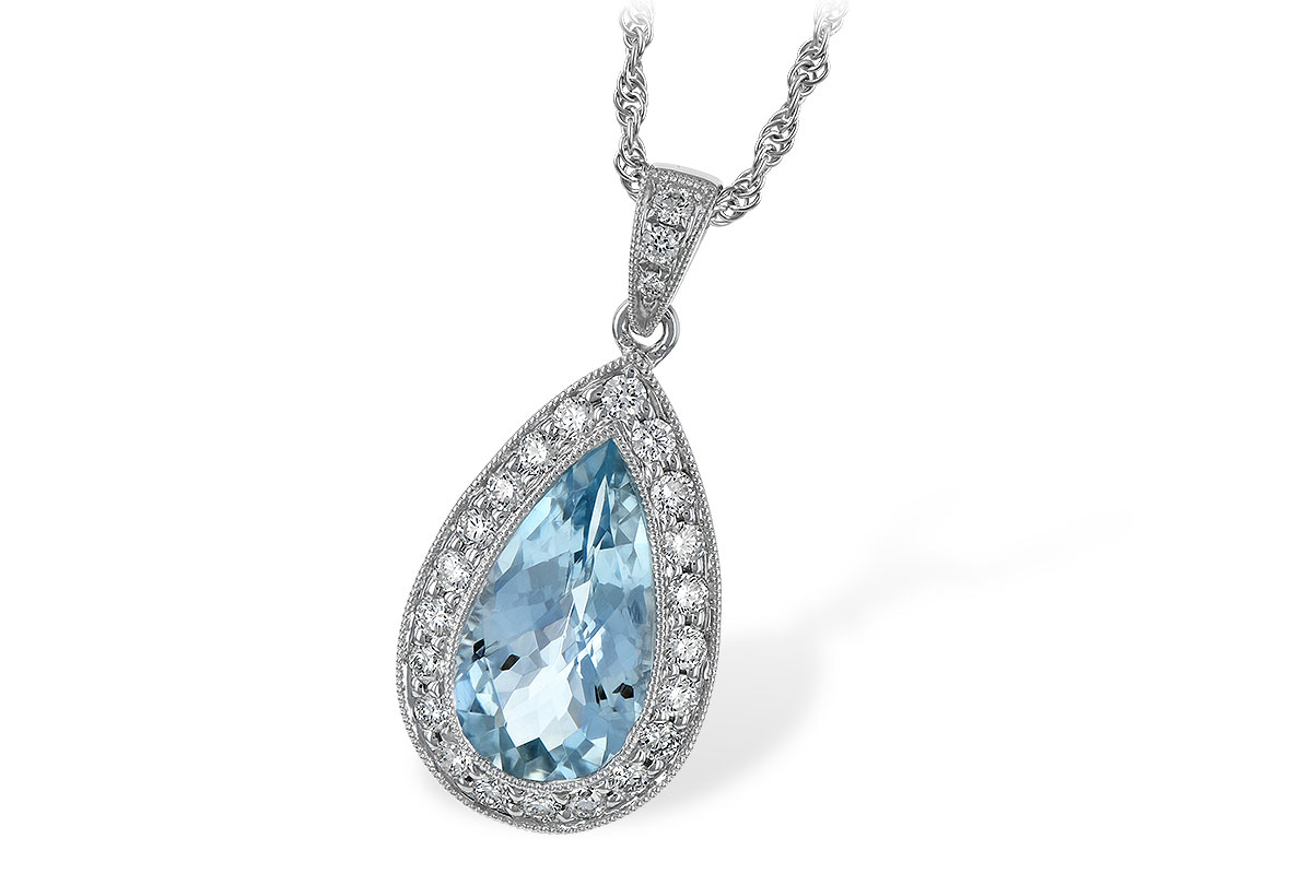 G014-81804: NECKLACE 2.20 AQUA 2.55 TGW