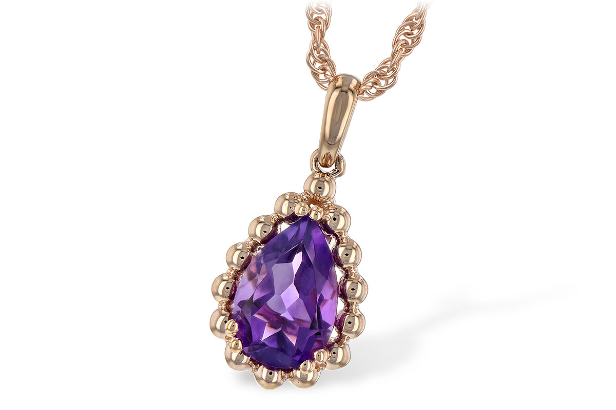G198-40886: NECKLACE 1.06 CT AMETHYST