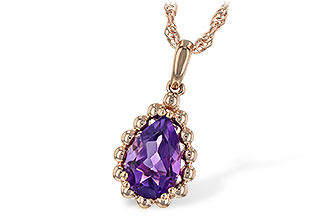 G198-40886: NECKLACE 1.06 CT AMETHYST