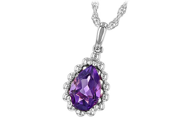 G198-40886: NECKLACE 1.06 CT AMETHYST