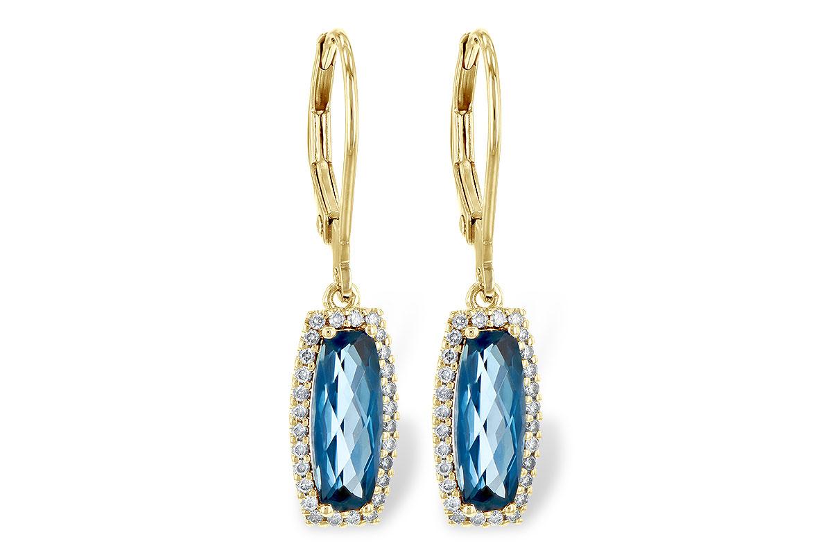 G199-33577: EARR 2.10 LONDON BLUE TOPAZ 2.28 TGW