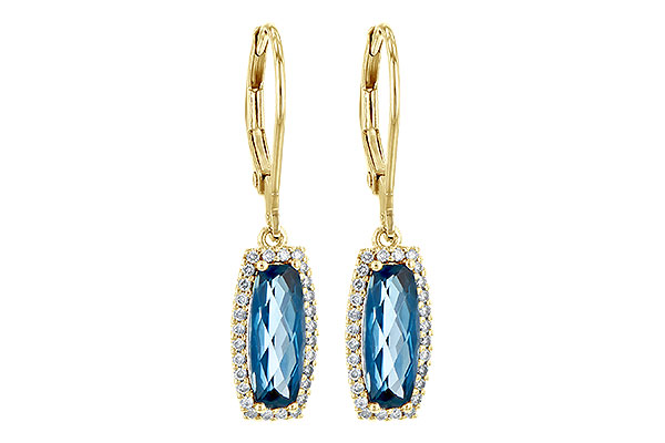 G199-33577: EARR 2.10 LONDON BLUE TOPAZ 2.28 TGW