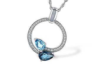 G199-34495: NECK 1.22 BLUE TOPAZ 1.40 TGW