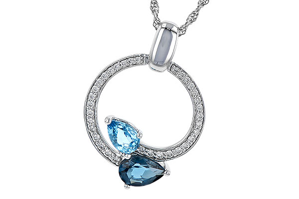 G199-34495: NECK 1.22 BLUE TOPAZ 1.40 TGW