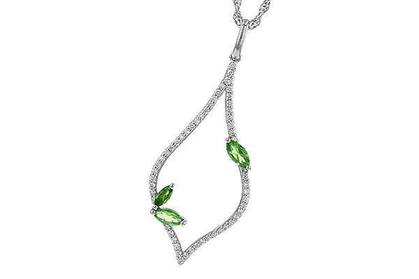 G199-34532: NECK .35 GREEN GARNET .55 TGW